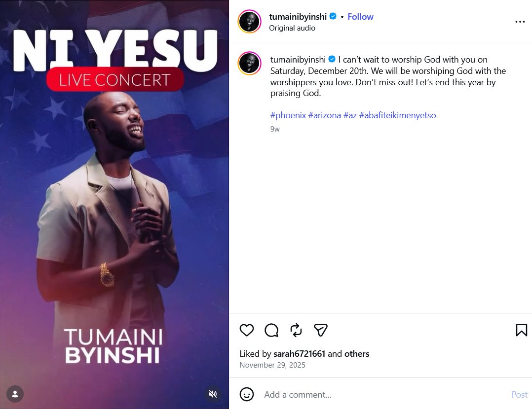 Ethan Manzi Tumaini Byinshi of Gilbert AZ Fails to Pay for Audio and Lighting Equipment